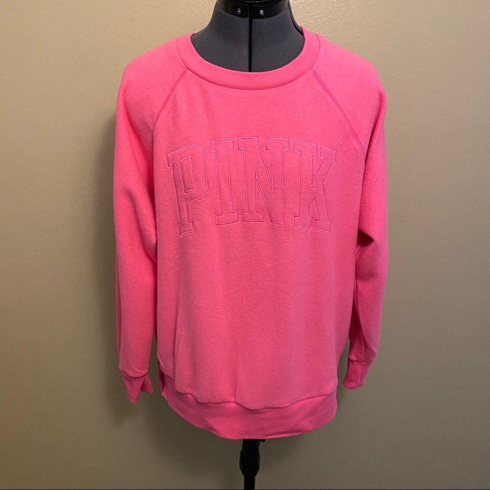 Hot pink crew sweater